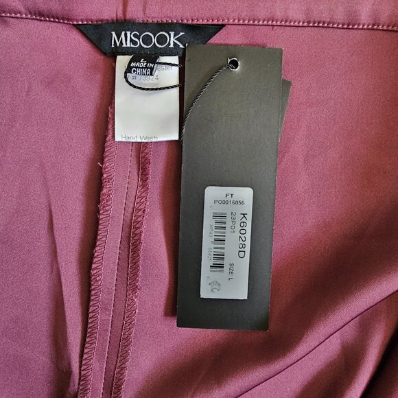 Misook Wide-Leg Trousers in Deep Plum – Size L – NWT - Picture 3 of 3
